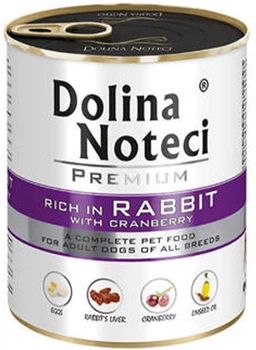 Влажный корм для собак Dolina Noteci Premium с кроликом и клюквой 800 г (5902921300052)
