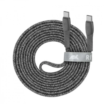 Дата кабель USB-C to USB-C 1.2m USB 2.0 3А 60W grey RivaCase (PS6105 GR12) (321563)