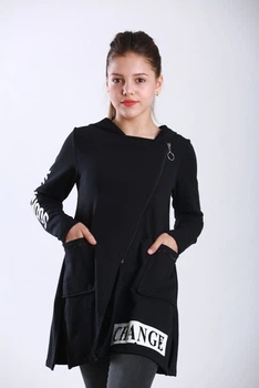 Кофта для дівчинки спортивна на блискавці чорна 140-146р Арт. 6192 Marions