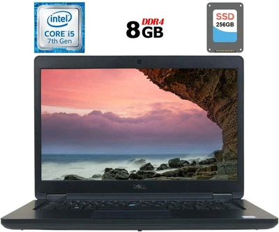 Ноутбук Dell Latitude 5490 / 14" (1366x768) TN / Intel Core i5-7300U (2 (4) ядра по 2.6 - 3.5 GHz) / 8 GB DDR4 / 256 GB SSD / Intel HD Graphics 620 / WebCam / USB 3.1 / HDMI / Windows 10 б/у
