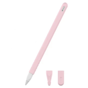 Силиконовый чехол со сменными наконечниками для Apple Pencil 2 STR Silicone Pencil Case - Pink