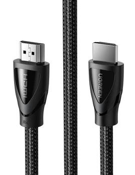 Кабель видео UGREEN HD140 HDMI 2.1 8K 3D 48Gbps HDR 1.5М Black (80402)