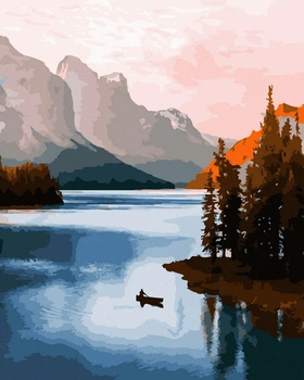 Картина по номерам «Озеро среди гор» GX44527 40х50 | Brushme