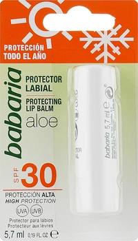 Защитный бальзам для губ с алоэ - Babaria Lip Balm With Aloe Vera SPF30 5.7ml (838980-4309)