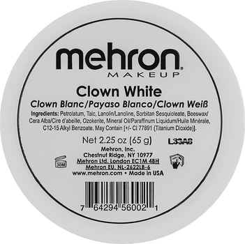 Грим для клоуна екстрабілий - Mehron Clown White 65g (65g, 200g, 454g) (818619-62879)