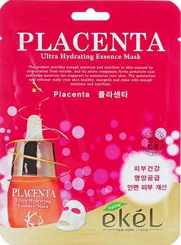 Антивікова тканинна маска з плацентою - Ekel Placenta Ultra Hydrating Essence 25ml