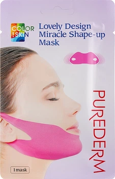 Маска-бандаж для подбородка и скул - Purederm Lovely Design Miracle Shape-up V-line Mask 10g (847591-74182)
