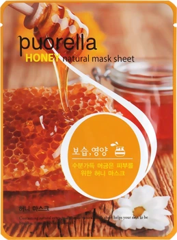 Тканевая маска для лица с медом - Puorella Honey Natural Mask Sheet 21g (601829-10064)