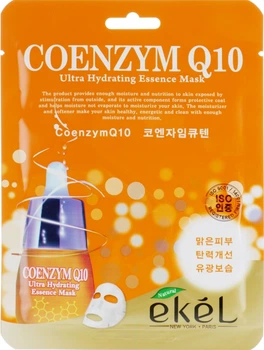 Тканевая маска с коэнзимом Q10 - Ekel Coenzym Q10 Ultra Hydrating Essence Mask 25ml (640327-3724)