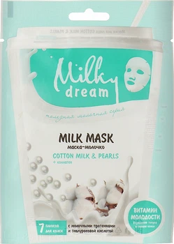 Тканевая маска для лица "Хлопковое молоко и жемчуг" - Milky Dream 20ml (1021200-42354)