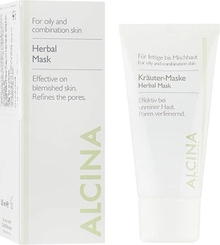 Маска для жирної шкіри з рослинними екстрактами - Alcina Herbal Mask 50ml (127463-5584)