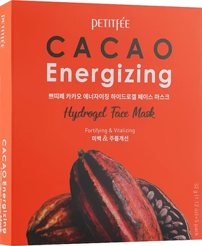 Гидрогелевая тонизирующая маска для лица с экстрактом какао - Petitfee & Koelf Cacao Energizing Hydrogel Face Mask 32g (849575-6337)