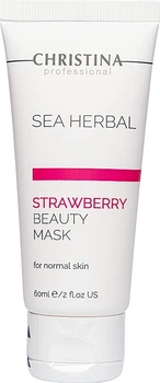 Полунична маска для нормальної шкіри - Christina Sea Herbal Beauty Mask Strawberry 60ml (65165-60946)