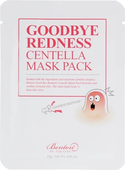 Тканинна маска із центелою азіатською - Benton Goodbye Redness Centella Mask Pack 10x23g (567971-2266)