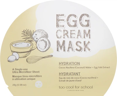 Зволожувальна тканинна маска для обличчя з яєчним екстрактом — Too Cool For School Egg Cream Mask Hydration 5x28g (687699-39950321)