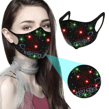 Многоразовая маскарадная маска для защиты лица со стразами женская 19*13 см. J&H Garment Stile: D