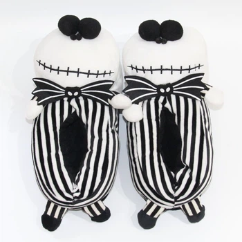 Тапочки іграшки кігурумі Kigurumi Джек Скелінгтон Домашні Плюшеві Чоловічі Чорний 36-43 (3141)
