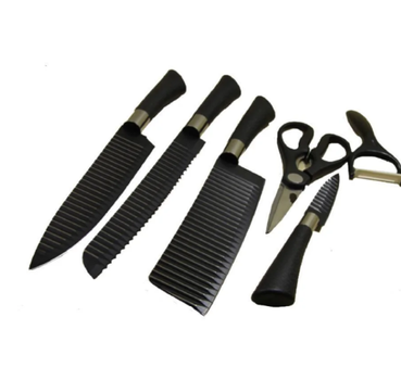 Набор ножей LS 6pcs Knife Set + керамическая овощечистка+ ножницы