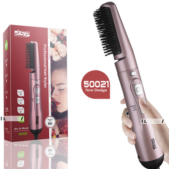 Фен щетка расческа для укладки и завивки волос DSP 700W Pink (50021)