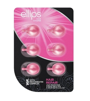 Витамины-масло для волос Ellips с Про-Кератиновым Комплексом Hair repair with pro keratin complex 6 шт 8993417200069