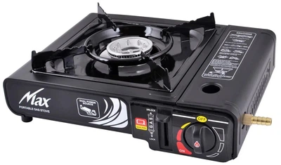 Газовая плита туристическая портативная MAXsun MS-2500LPG black с