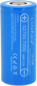 Аккумулятор LiitoKala 32700 LiFePO4 Lii-70A 7000 мАч 30A 3.2V PVC 1 шт Blue (YT23386)