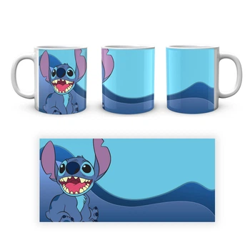 Кухоль Lilo and Stitch Ліло та Стич кераміка, білого кольору 330мл