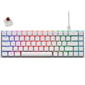 Клавіатура 2E Gaming KG370 RGB Gateron Brown Switch White (2E-KG370UWT-BR) [74243]