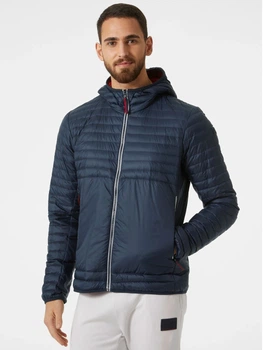 Куртка демісезонна з капюшоном чоловіча Helly Hansen Rwb Light Down Insulator 53789-597 S Темно-синя (7040057959763)