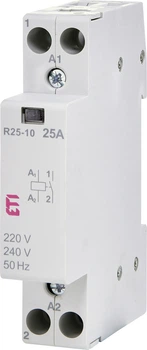 Контактор ETI R 25-10 1P 25A 230V AC 1NO 2463500 модульный