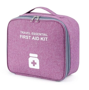 Аптечка сумка органайзер для медикаментів для подорожей для дому 25х22х12 см (473522-Prob) Бузковий