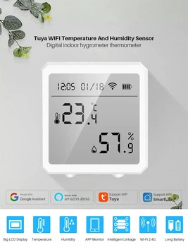 Беспроводной Wi-Fi датчик температуры и влажности Tuya Humidity Sensor mir-te200