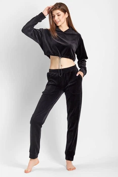 Комплект: худі, майка та брюки Anabel Arto 48(XL) Чорний-01 (76443)