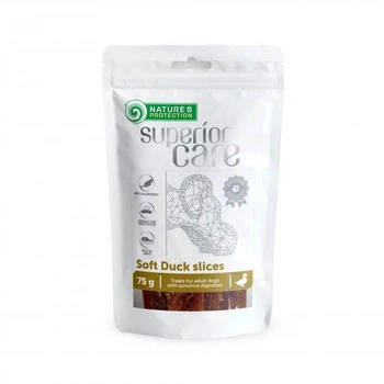 Лакомство Nature's Protection Superior Care Snacks For Dogs Soft Duck Slices сушеная утка полоски для собак, 75г
