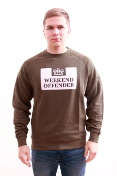 Свитшот мужской Weekend Offender Penitentiary Sweatshirt N370 Dark Green размер L