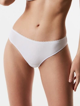 Трусики танга женские хлопковые Conte Elegant CE Romantic Story Lbr 1264 20С 1208ТСП XL (106) Off white (4810226601426)