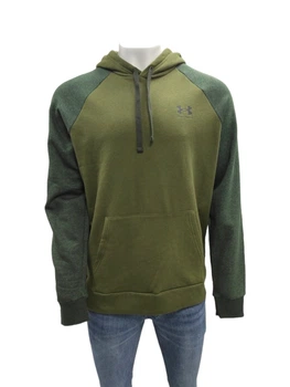 Чоловіча флісова толстовка Under Armour Rival з капюшоном, зелений, розмір XL