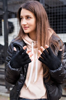Перчатки Without Finger Woman Black 322307290
