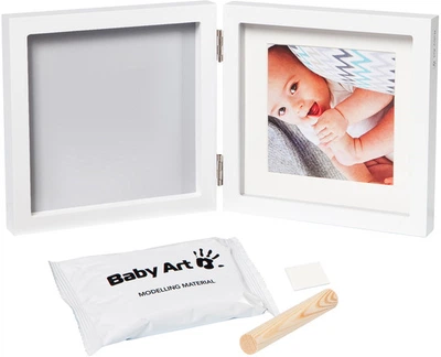 Baby Art Подвійна рамка квадратна Біло/сіра