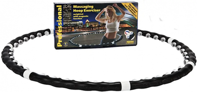 Массажный обруч халахуп Massaging Hoop Exerciser Professional Bradex с магнитами Black (lin-0630-OPTTYT)