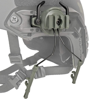 Адаптер крепление для наушников на шлем быстросьемное ARC Rail Helmet BeArmD Олива (1489602)