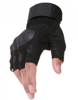 Тактические Перчатки Tactical Gloves PRO беспалые рукавицы черные размер L