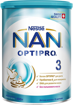 Смесь Nestle NAN 3 Optipro с олигосахаридом 2'FL для детей от 12 мес.400 г (7613032476175)