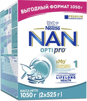 Смесь Nestle NAN 1 Optipro из олигосахариды 2'FL для детей от рож.1050 г (7613287314512)
