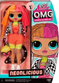 Ігровий набір з лялькою LOL Surprise! серії OMG 1 Neonlicious (MGA Entertainment, США) ЛОЛ Сюрпрайз ЛЕДІ-НЕОН (1 серія) - Неонлишес