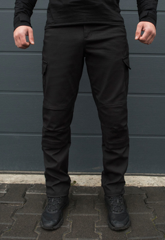 Утеплені тактичні штани на флісі modern S black