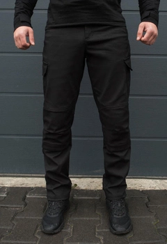 Утеплённые тактические штаны на флисе modern XXL black