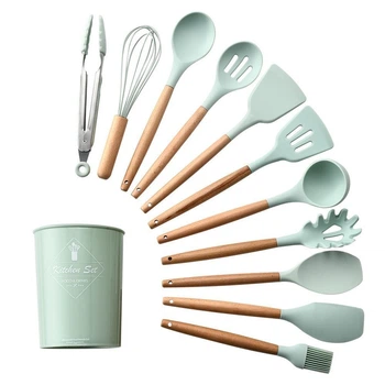 Набір кухонного приладдя 12 предметів Kitchen Set Зелений
