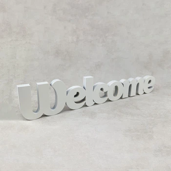 Настольная деревянная табличка "Welcome" 18,5х3,5х1 см
