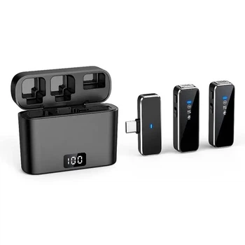Мікрофон подвійний, петличний, бездротовий FG N3 Чорний для телефона Android (Type-C) із зарядним кейсом (N3 Type-C)